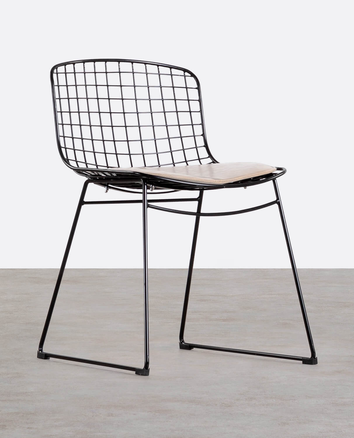 Chaise de Salle à Manger en Métal Aras à Dossier bas , image de la gelerie 1