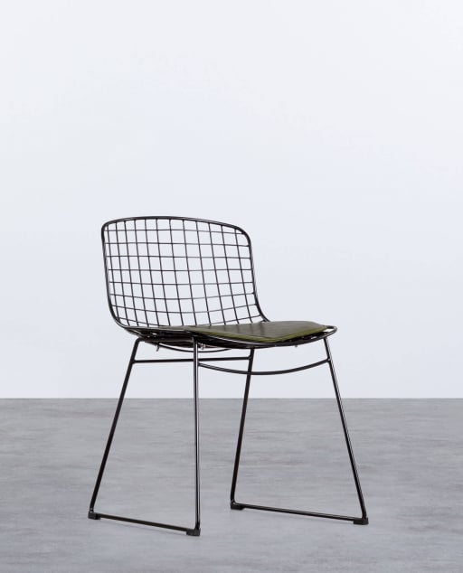 Pack 4 Chaises de Salle à Manger en Métal Dossier Bas Aras 