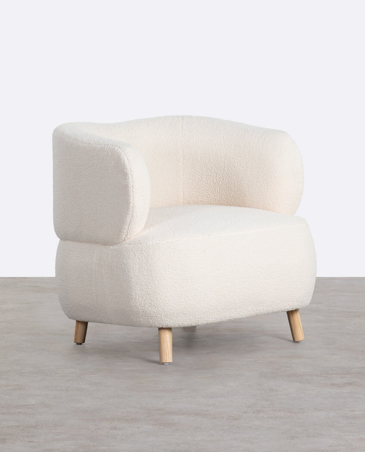 Fauteuil en Tissu Bouclé Ailen, image de la gelerie 1