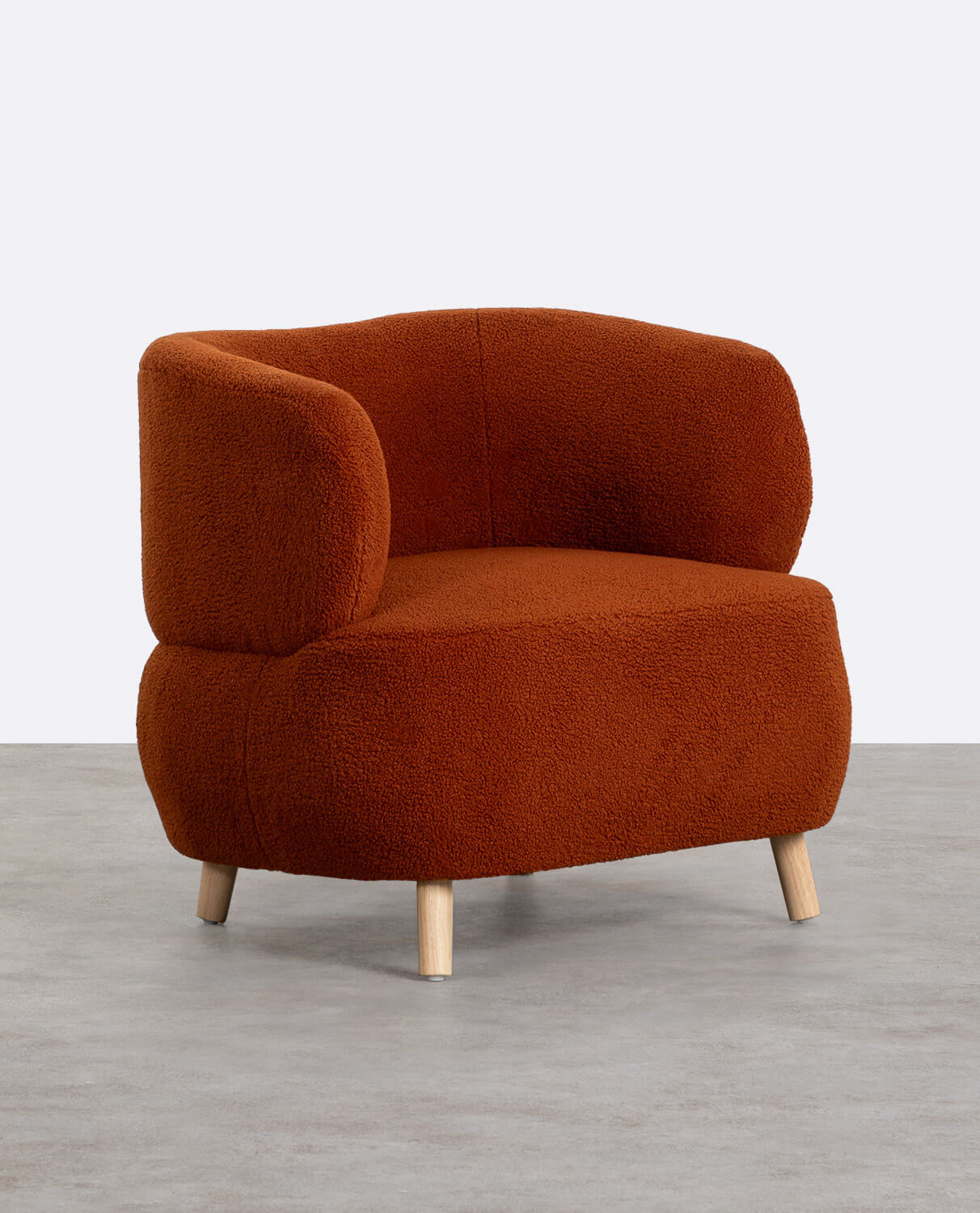 Fauteuil en Tissu Bouclé Ailen, image de la gelerie 1