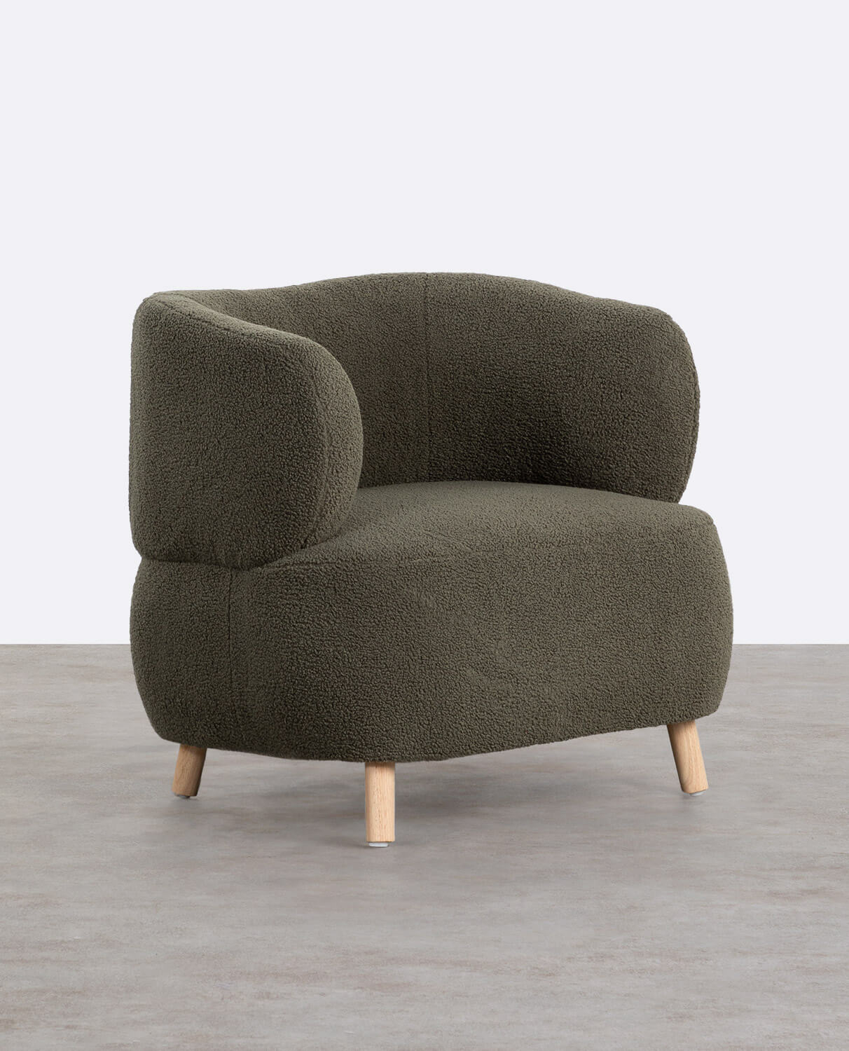 Fauteuil en Tissu Bouclé Ailen, image de la gelerie 1