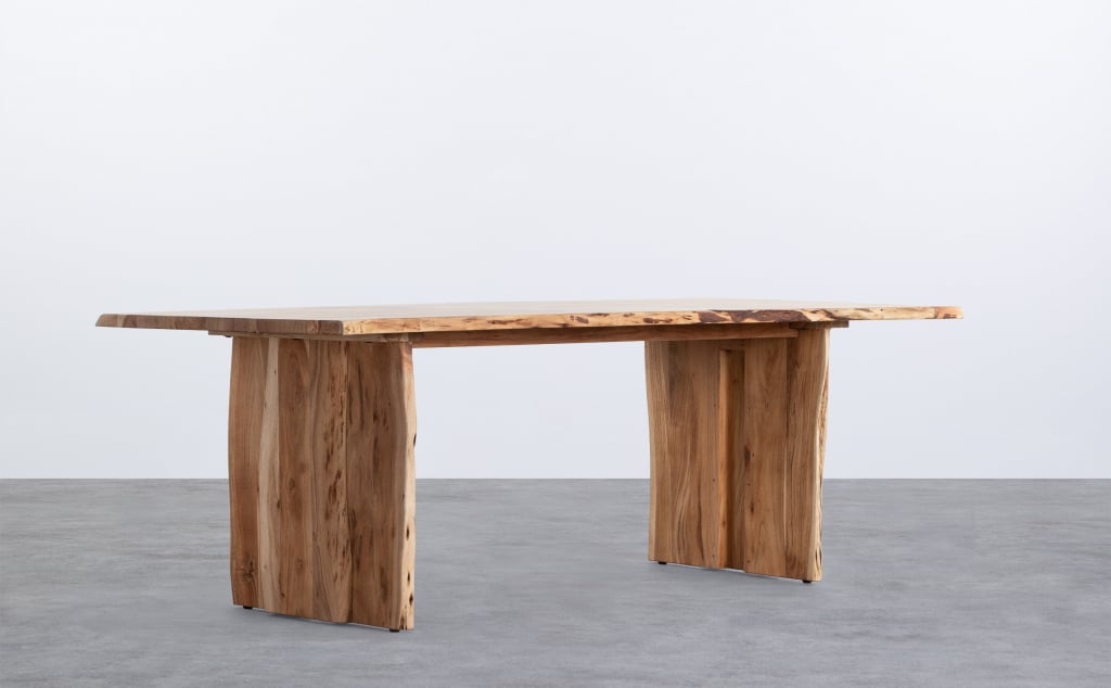 Table à Manger Rectangulaire en Bois d'acacia (220x102 cm) New Aris