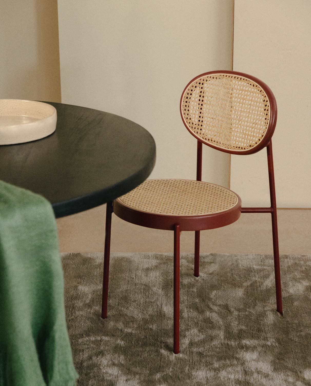 Chaise de Salle à Manger en Rotin Naturel et Métal Vili, image de la gelerie 2