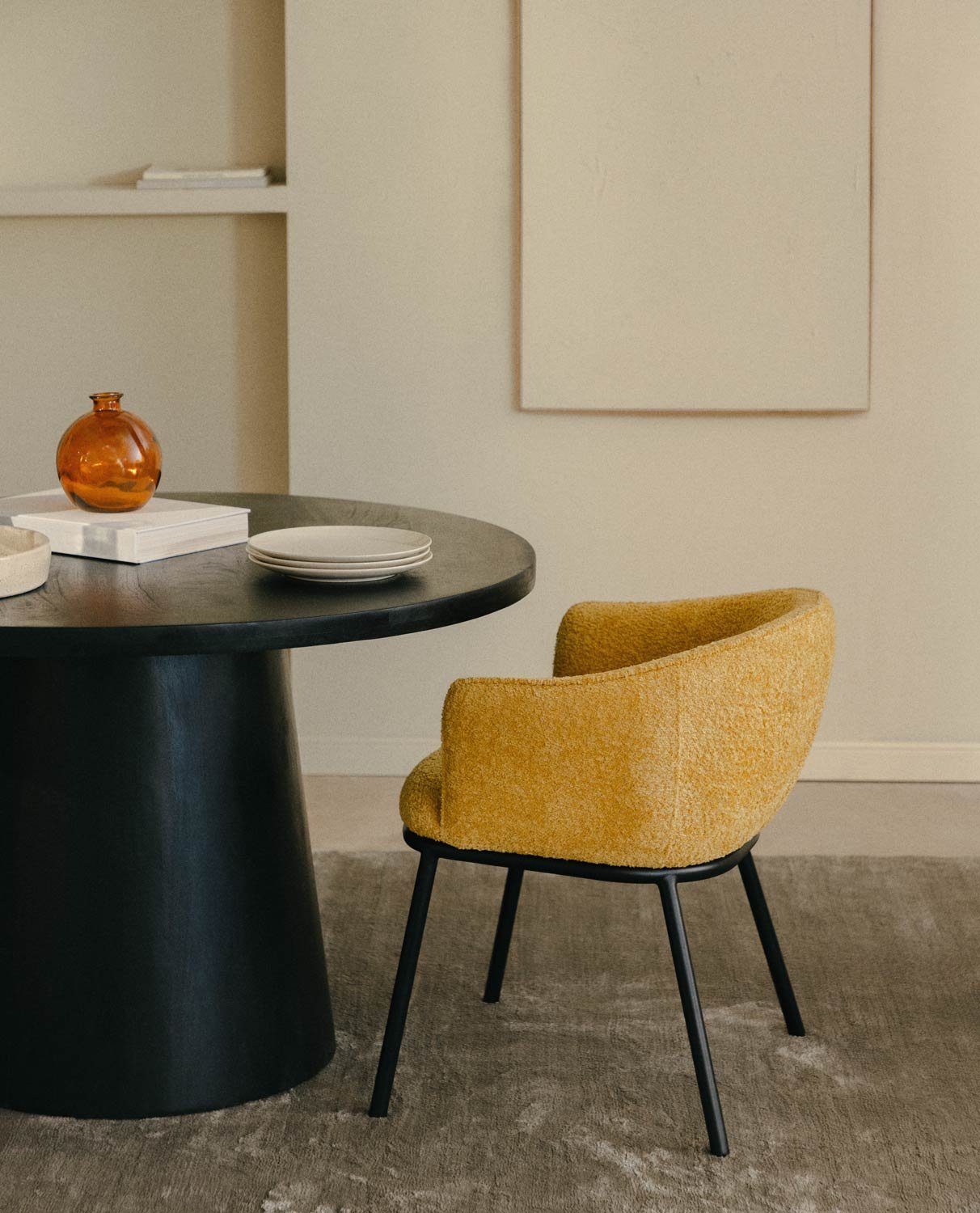 Chaise de Salle à Manger en Tissu et Métal Bonie, image de la gelerie 2