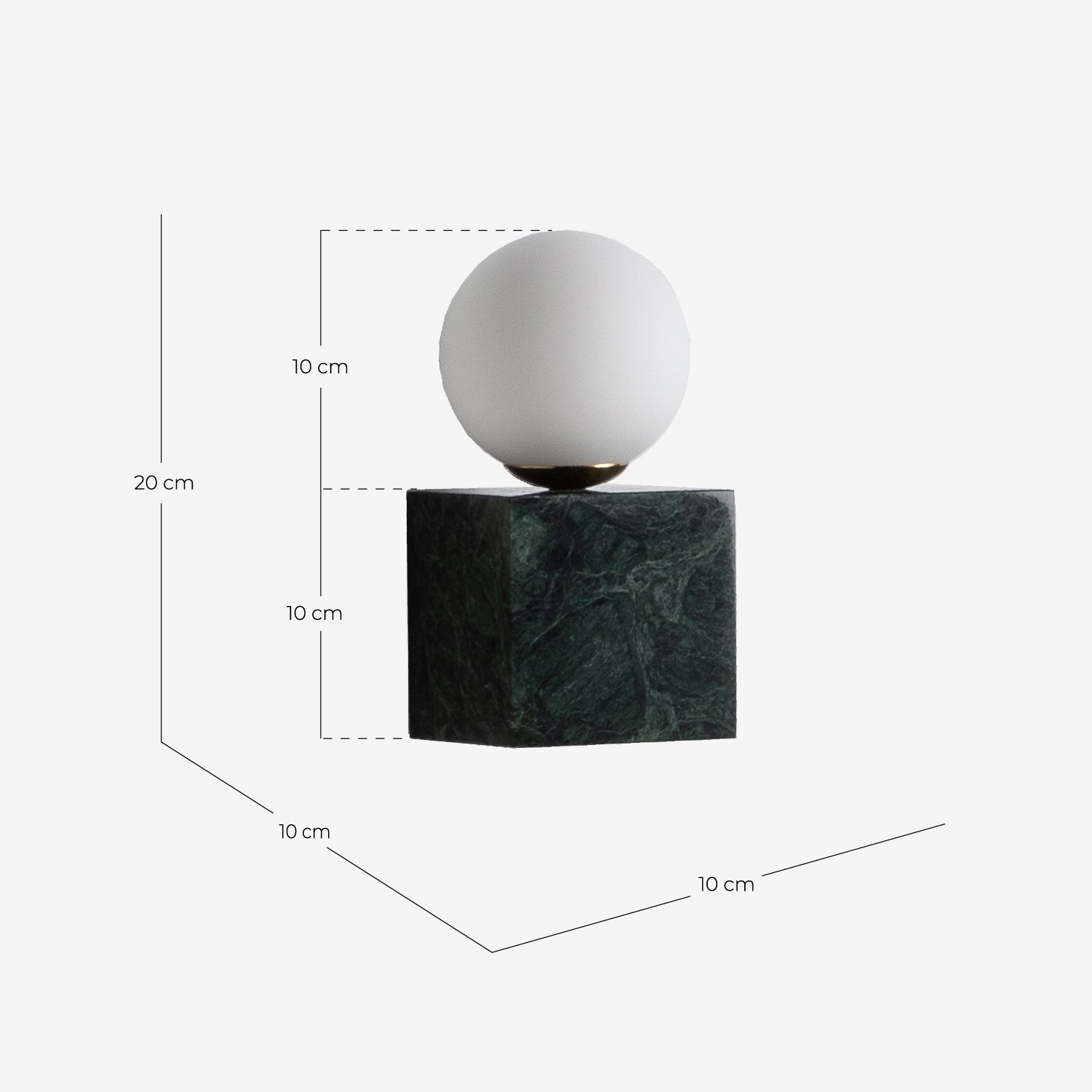 Applique Murale Cube en Marbre Lunas , dimensions