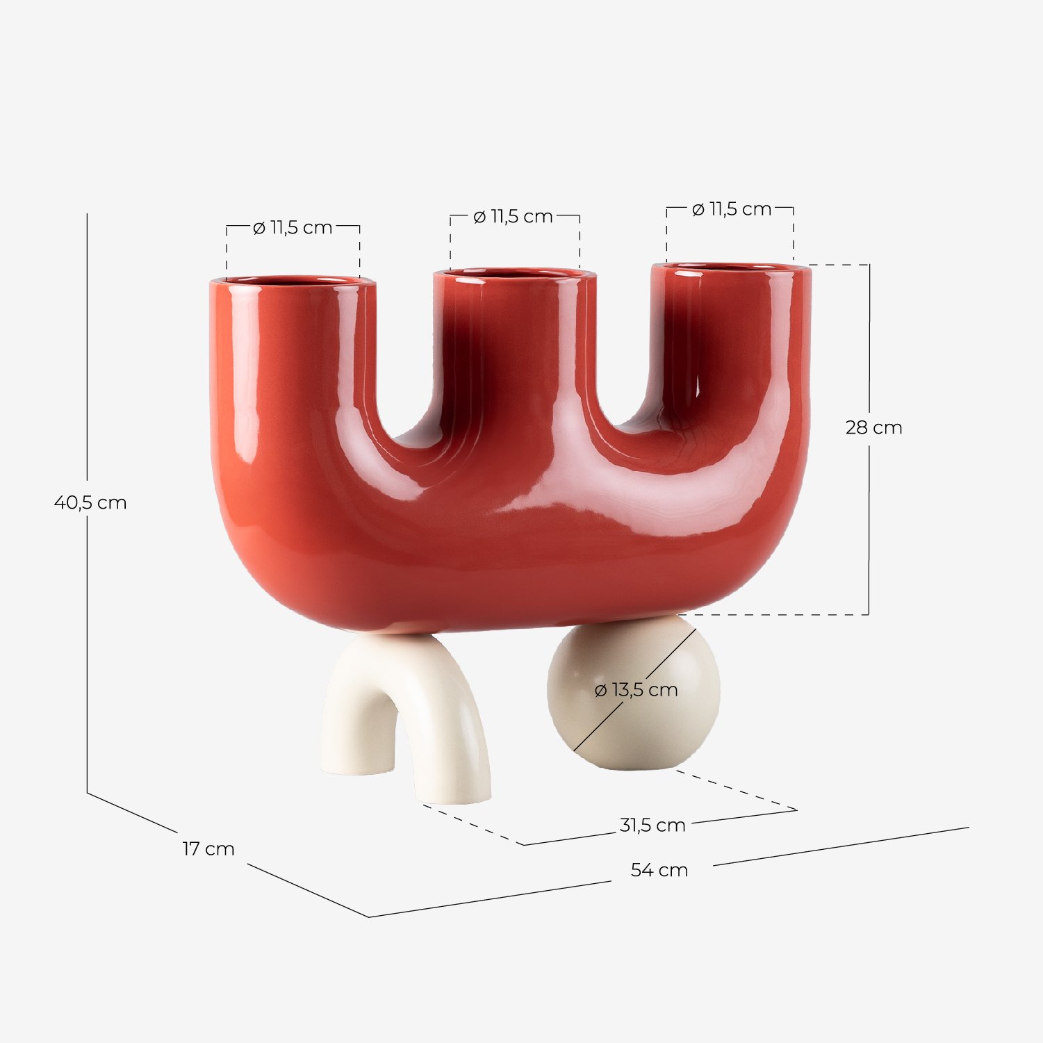 Vase Haut Osaura XL Dolomite , dimensions