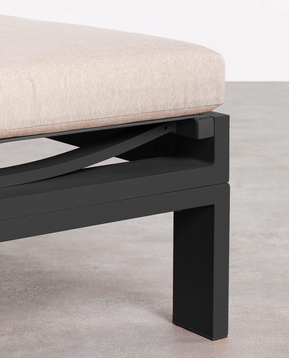 Chaise longue Inclinable en Aluminium avec Coussin en Tissu New Kreta , image de la gelerie 2