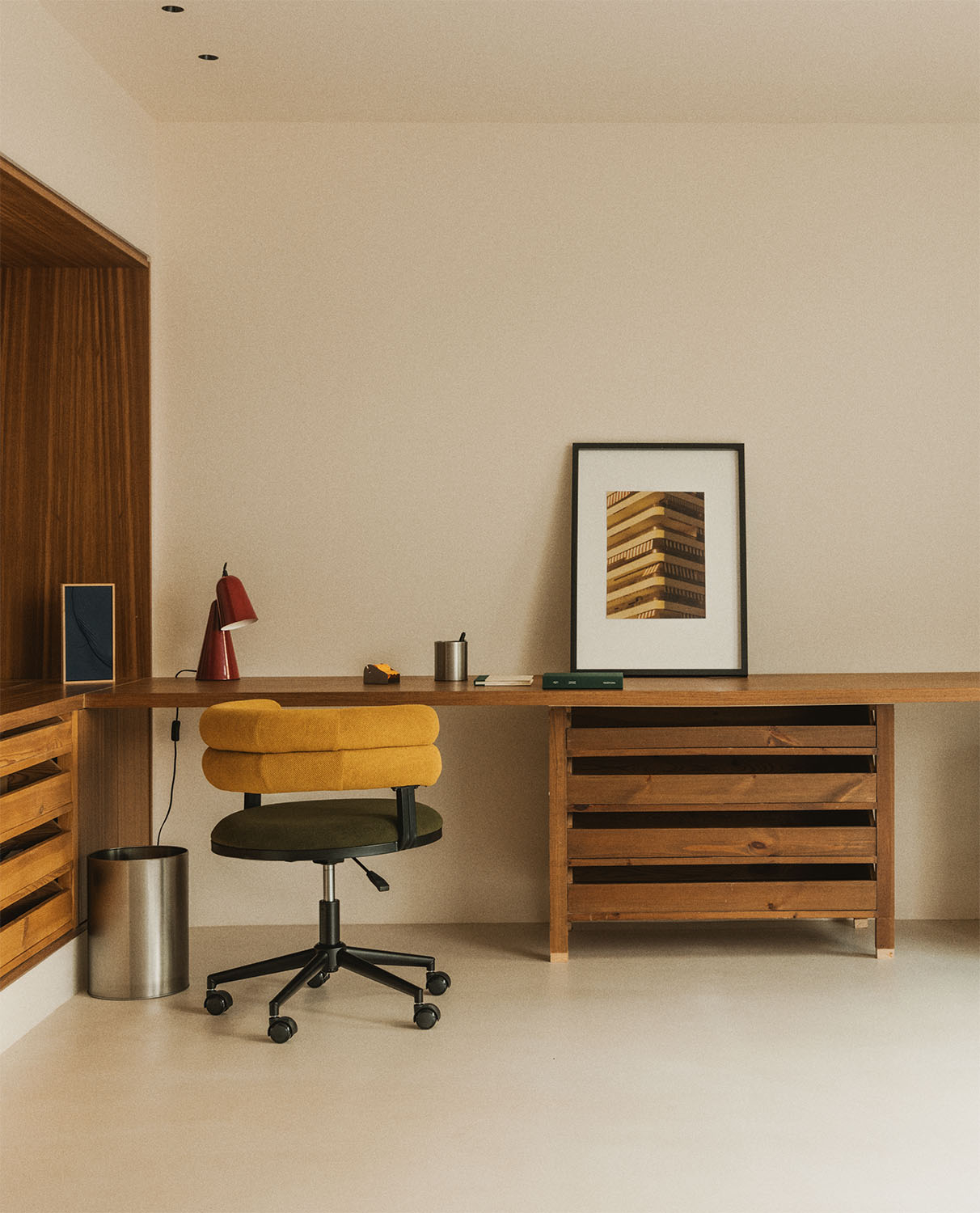 Chaise de Bureau Réglable en Métal et Tissu Aixa, image de la gelerie 2