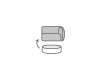 Fauteuil D'Angle avec Pouf Rond en Tissu Ilham 