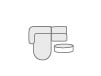 Canapé Méridienne Modulable 2 Pièces avec Fauteuil et Pouf Rond en Tissu Ilham 