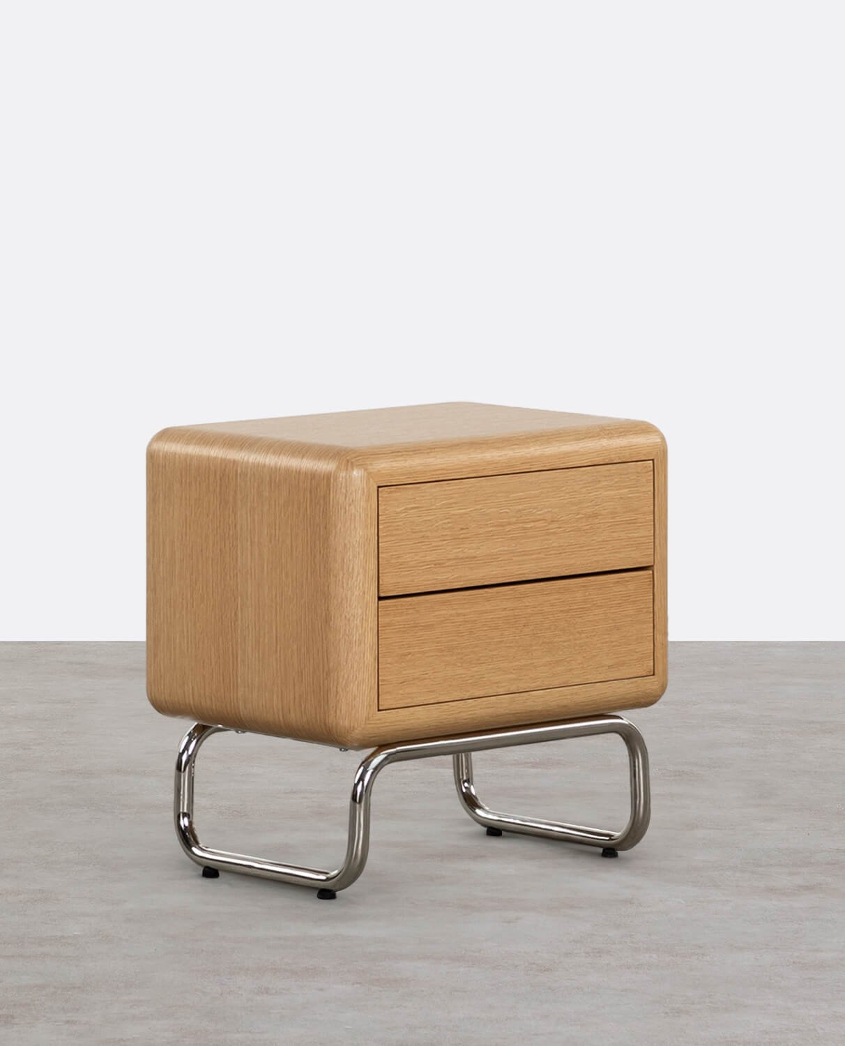 Pack 2 Tables de Chevet avec Tiroirs en Bois et Métal (55x40 cm) Candela, image de la gelerie 1