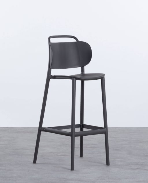 Pack 4 Tabourets d'Extérieur hauts en Polypropylène (77 cm) Kole
