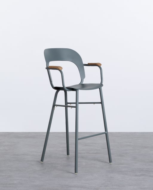 Pack 4 Tabourets d'extérieur Hauts en Aluminium (74 cm) Pop