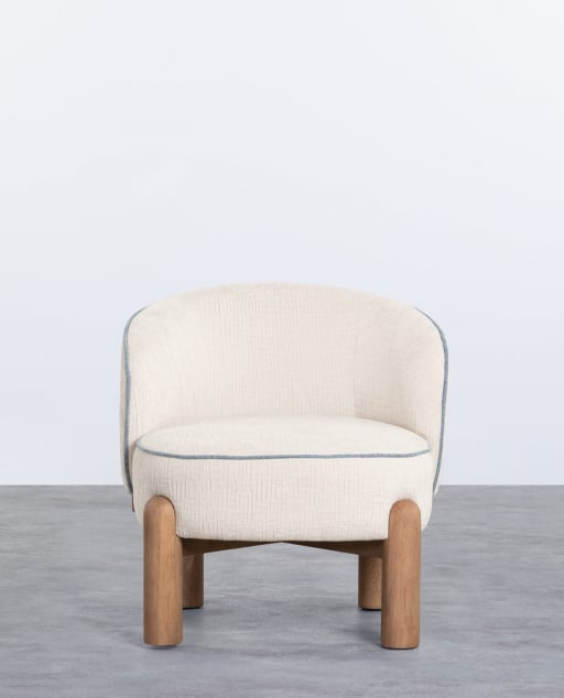 Fauteuil en Tissu et Bois Louis 