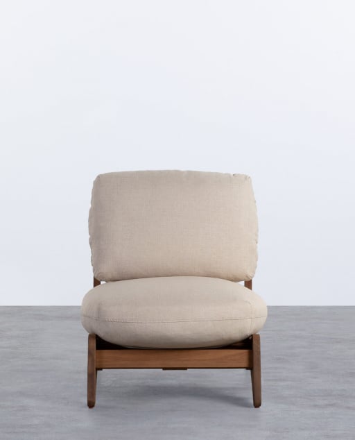 Chaise de Jardin en Bois d'Acacia avec Coussins en Tissu Lorent