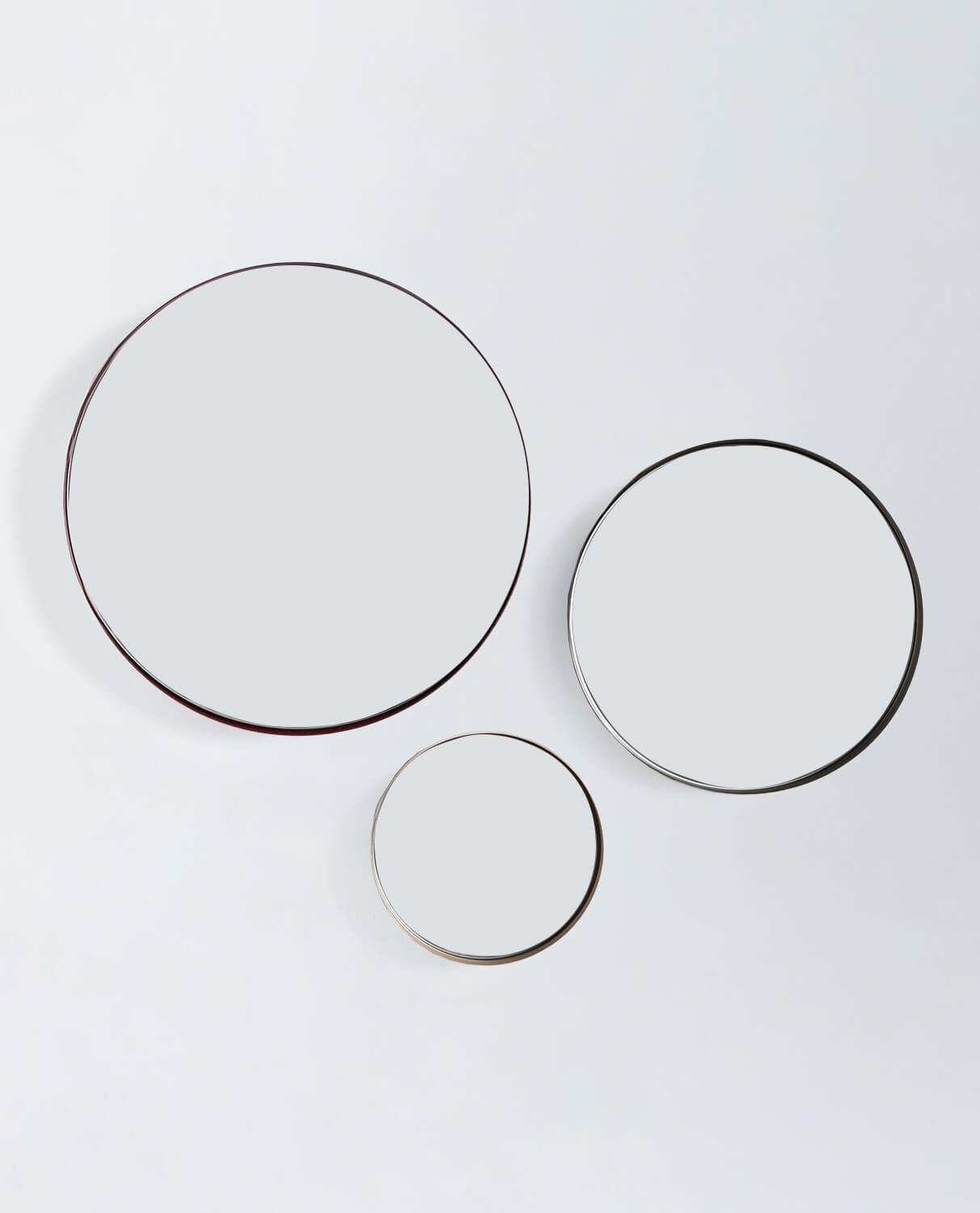 Lot de 3 Miroirs Muraux Ronds en Métal Esdras, image de la gelerie 2