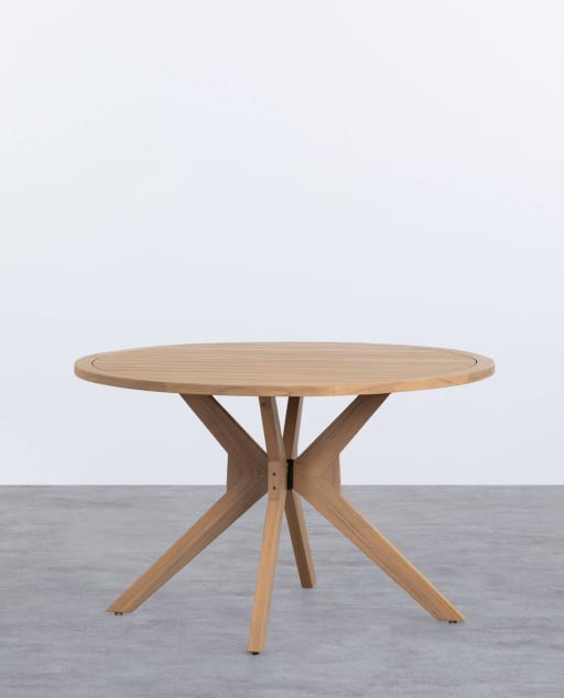 Table de Jardin Ronde en Bois d'Acacia (Ø120 cm) Mirla