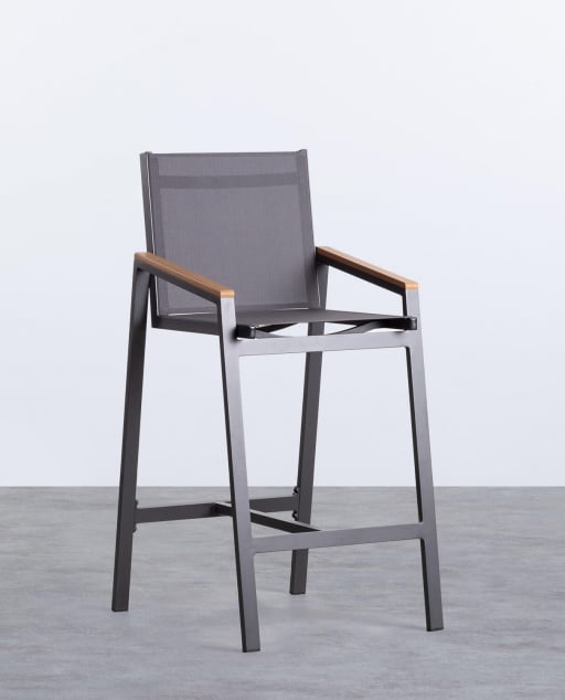 Pack 4 Tabourets d'Extérieur Hauts en Aluminium (74,5 cm) Korce