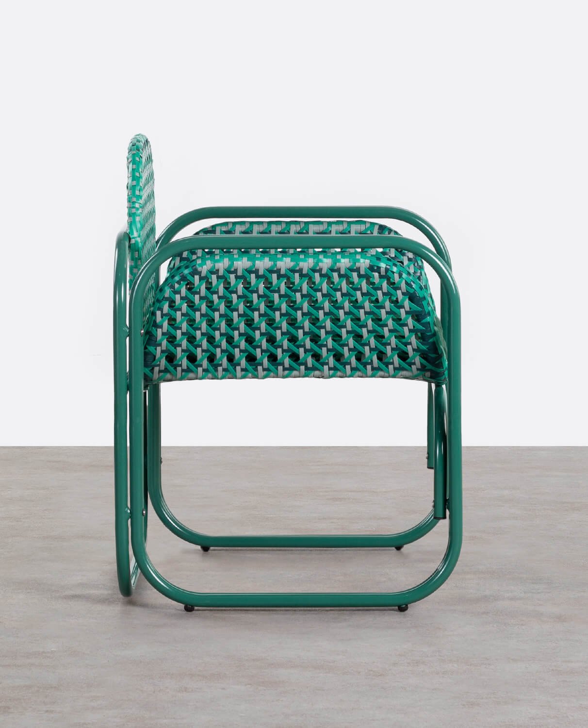 Pack 2 Fauteuils avec Accoudoirs en Aluminium et Rotin Synthétique avec Coussin Roys, image de la gelerie 2