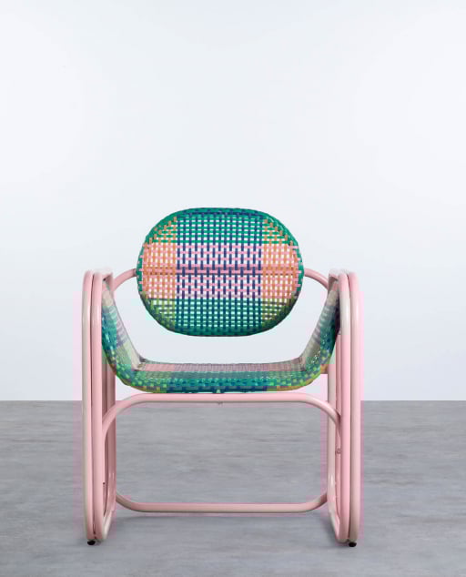 Pack de 2 Fauteuils avec Accoudoirs en Aluminium et Rotin Synthétique Emba Studio