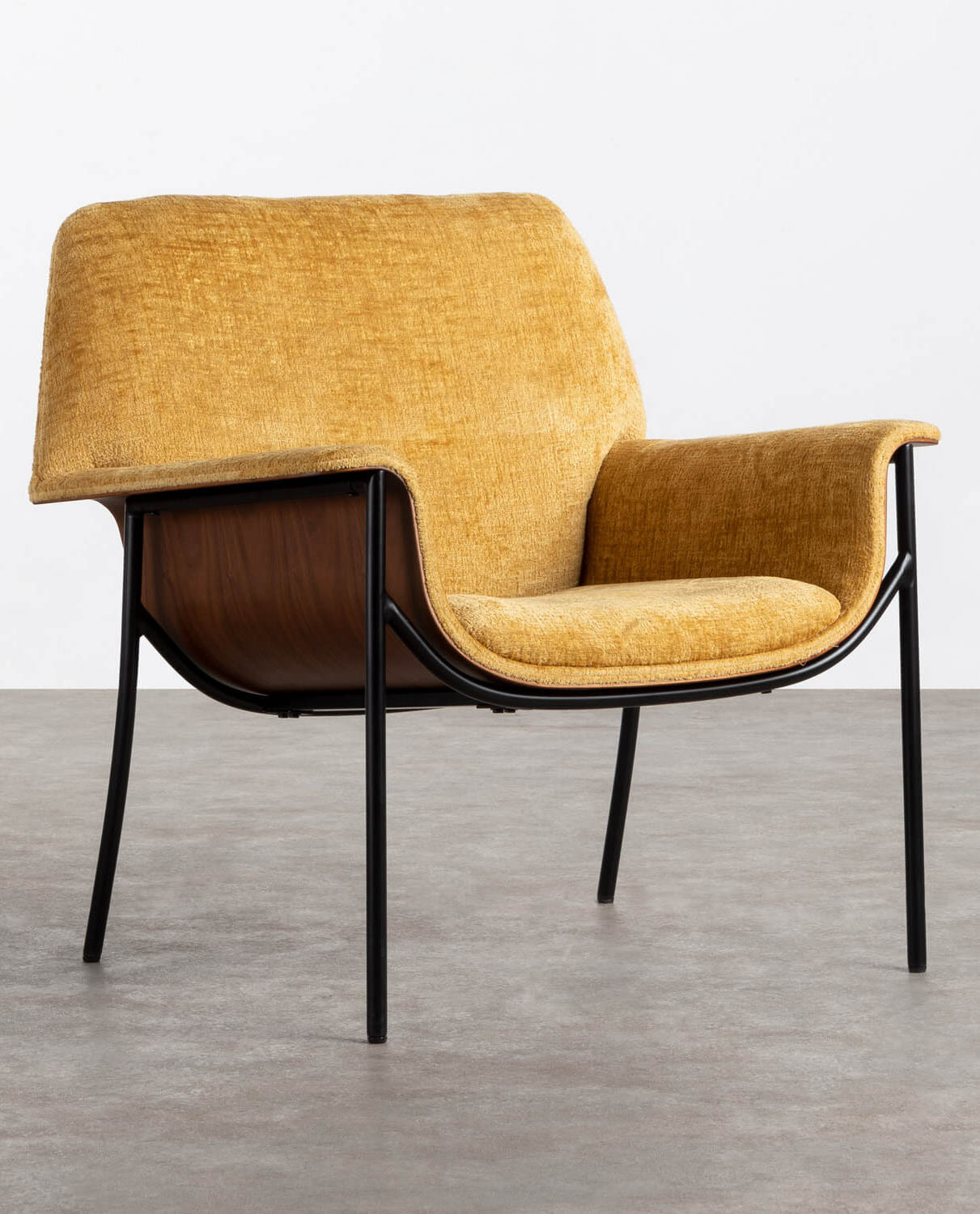 Pack de 2 Fauteuils avec Accoudoirs en Bois et Tissu Rinu, image de la gelerie 1