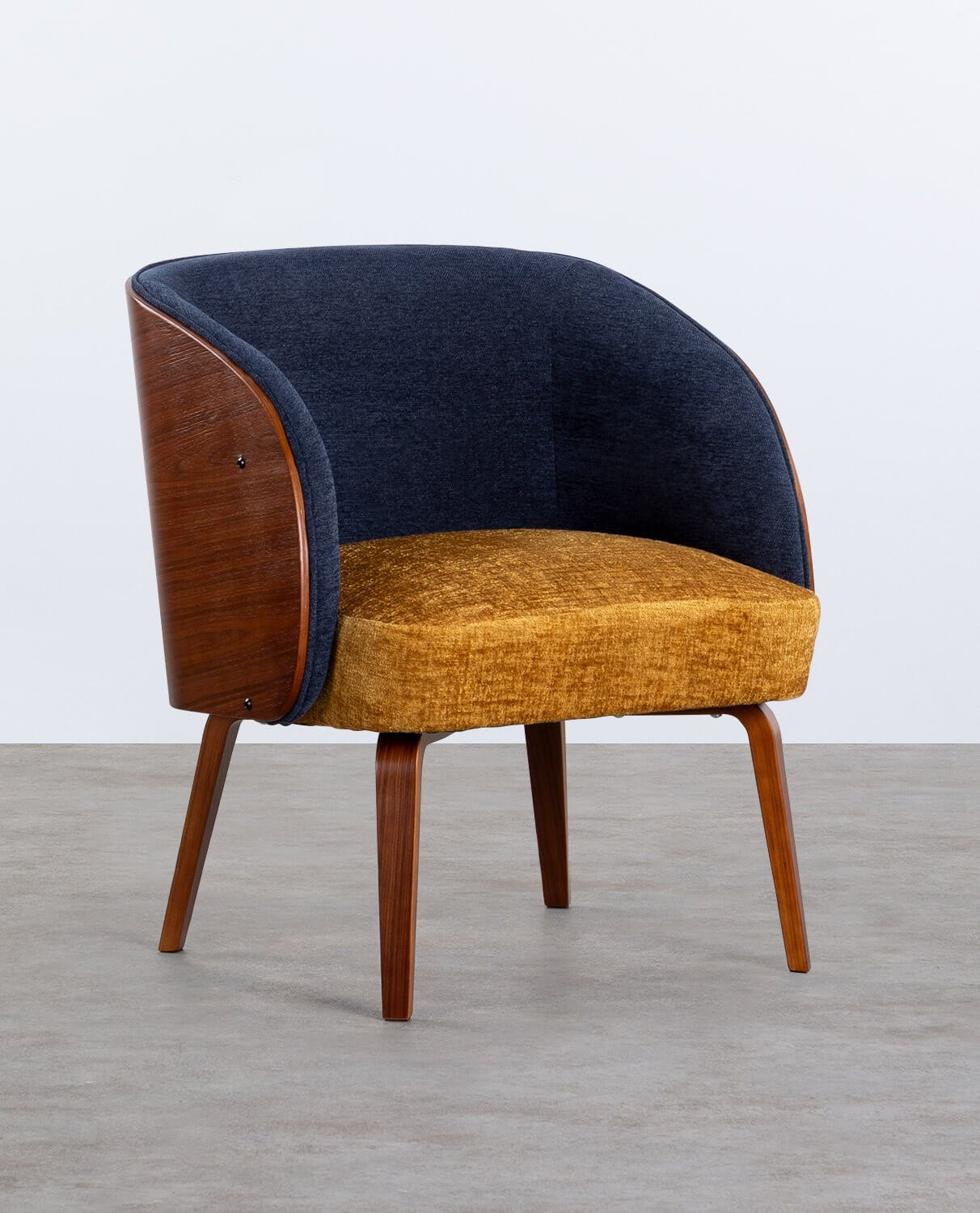 Pack 2 Fauteuils Bois et Tissu Meria , image de la gelerie 1