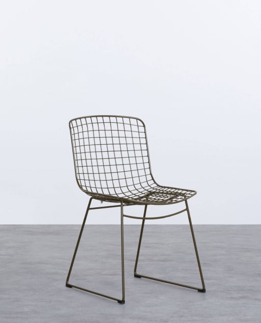 Chaise de Salle à Manger à Dossier Haut en Métal Aras Fresh
