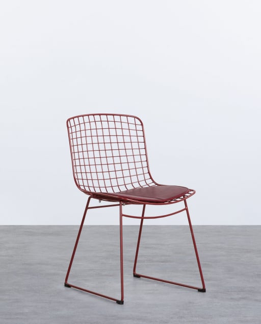 Chaise de Salle à Manger à Dossier Haut en Métal Aras Fresh