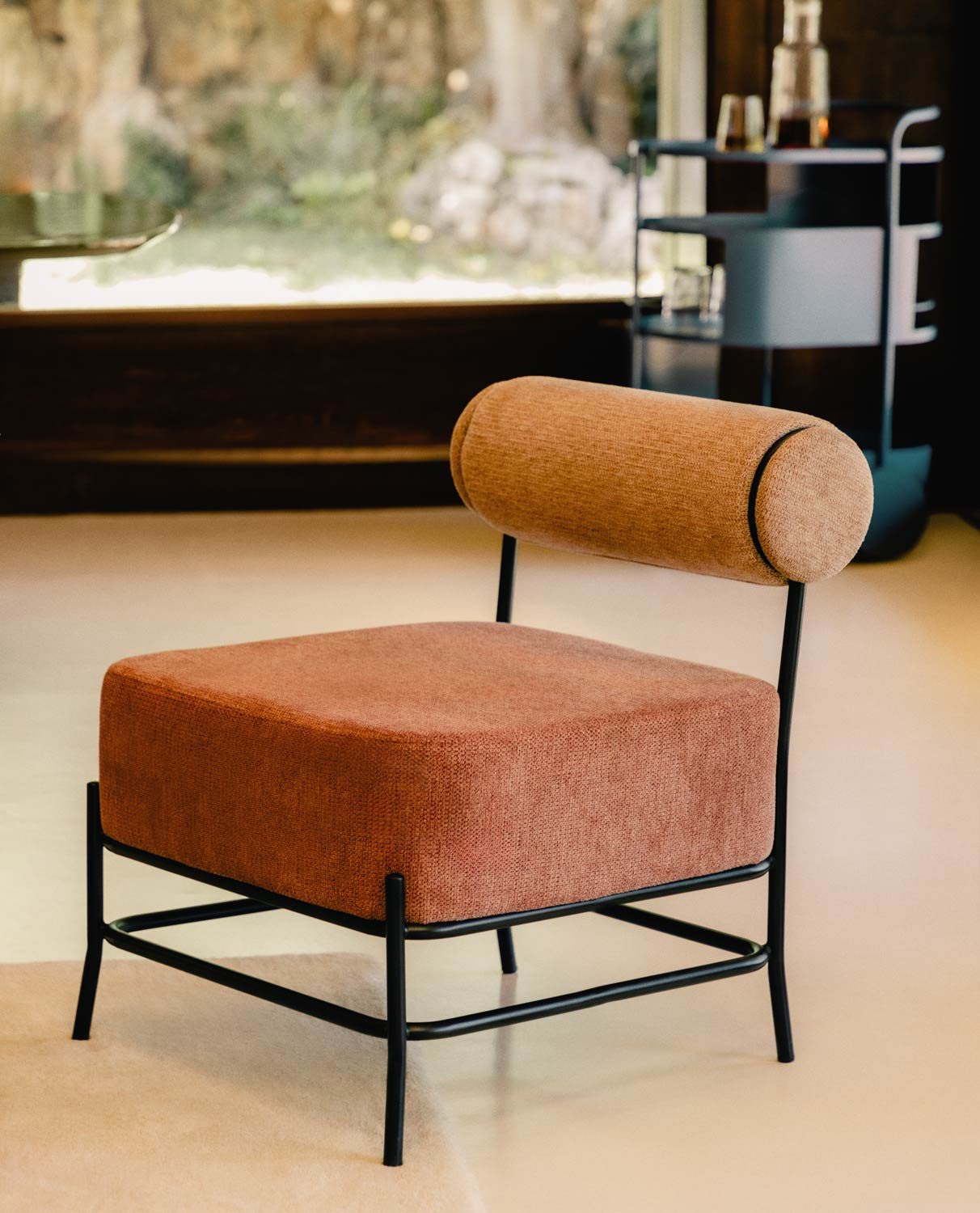 Pack 2 Fauteuils en Tissu et Métal Elin , image de la gelerie 2