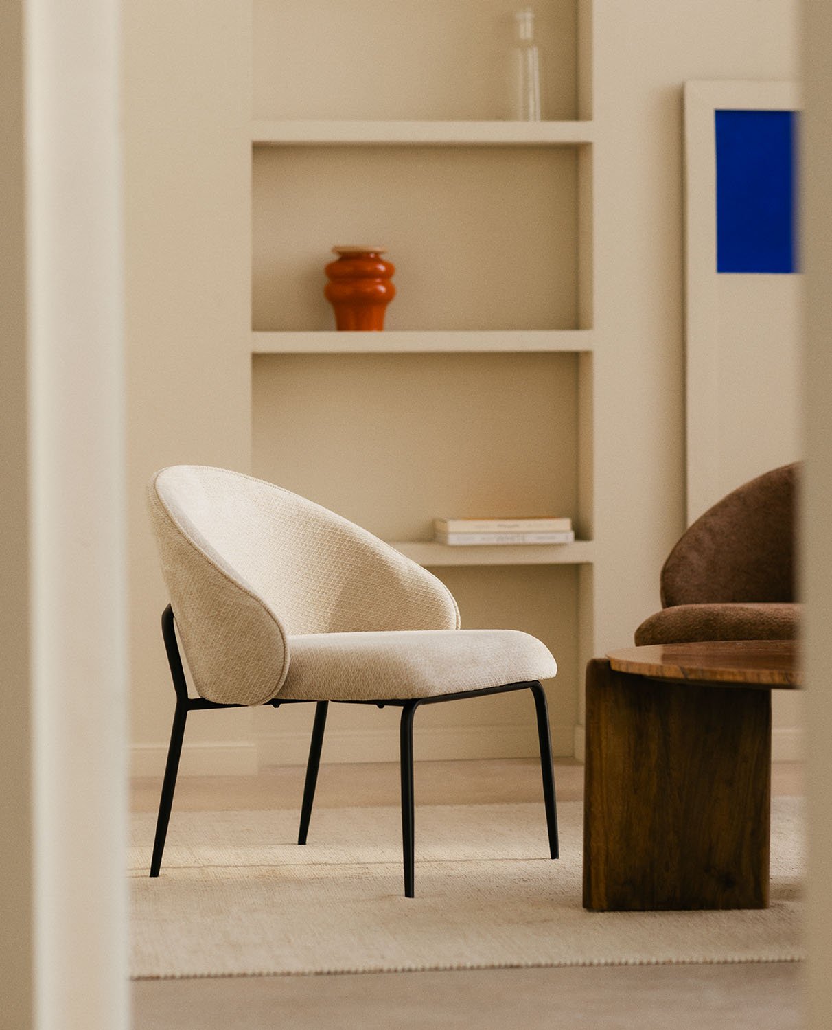 Pack 2 Fauteuils en Tissu et Métal Emna, image de la gelerie 2