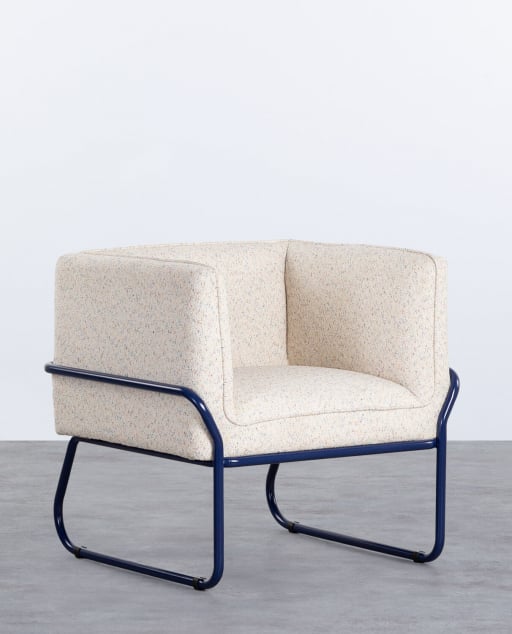 Pack 2 Fauteuils en Tissu et Métal Marcellus 