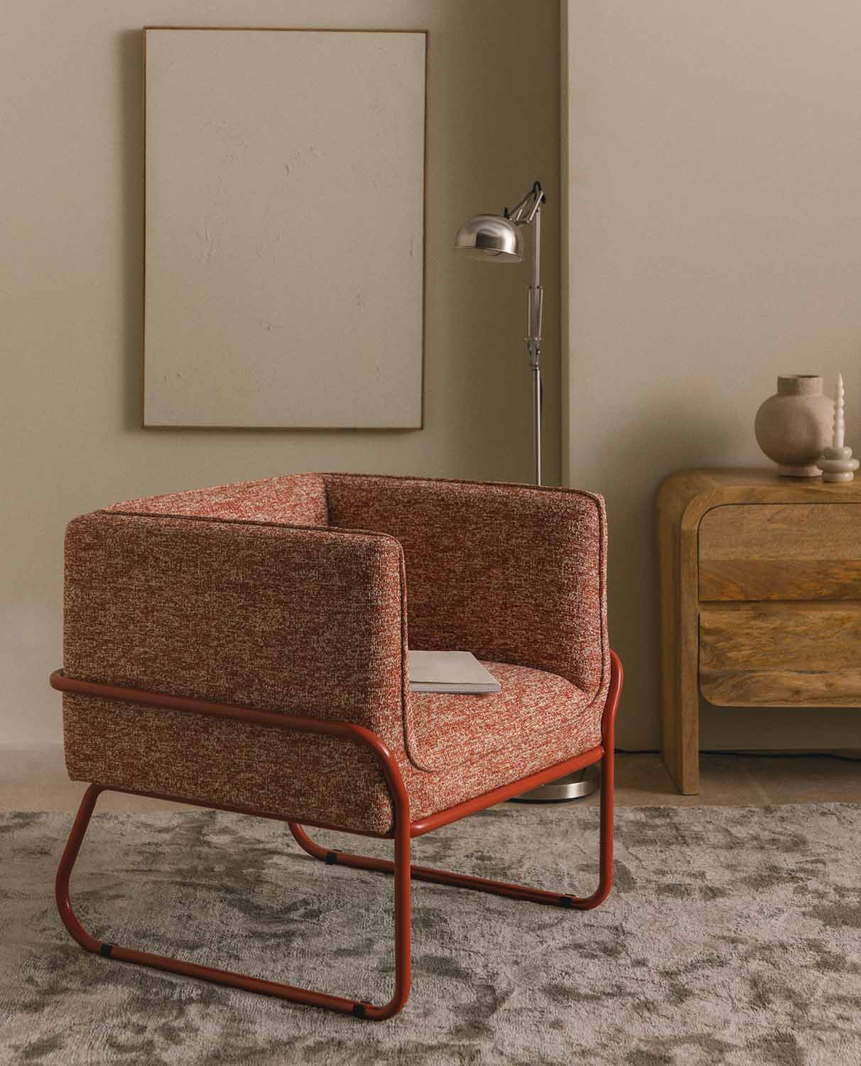 Pack 2 Fauteuils en Tissu et Métal Marcellus , image de la gelerie 2