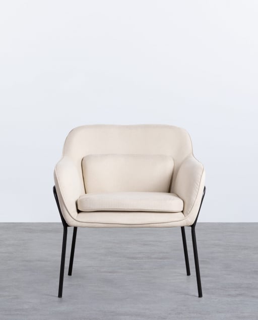 Pack 2 Fauteuils en Tissu et Métal Neva 