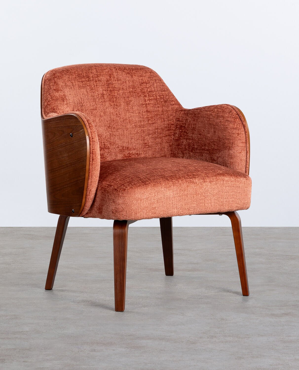 Pack 2 Fauteuils avec Accoudoirs en Bois et Tissu Denia, image de la gelerie 1