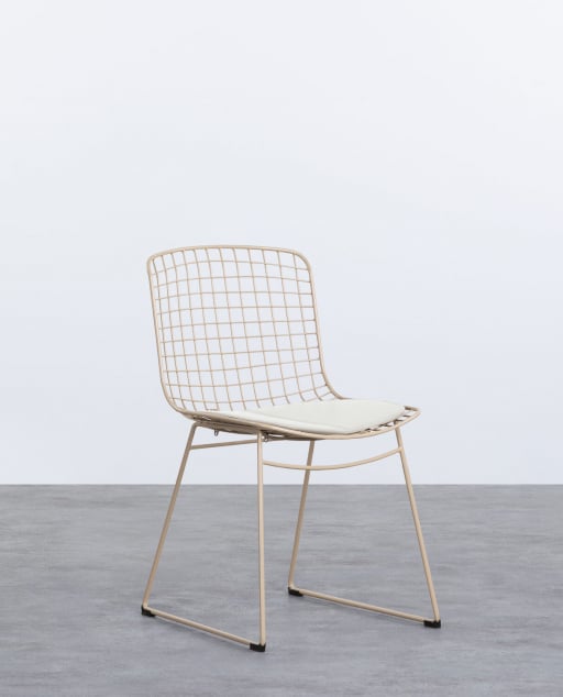 Pack de 2 Chaises de Salle à Manger avec Dossier Haut en Métal Aras Fresh