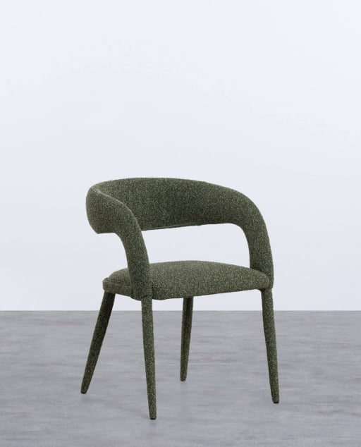 Chaise de Salle à Manger en Tissu et Métal Ewen
