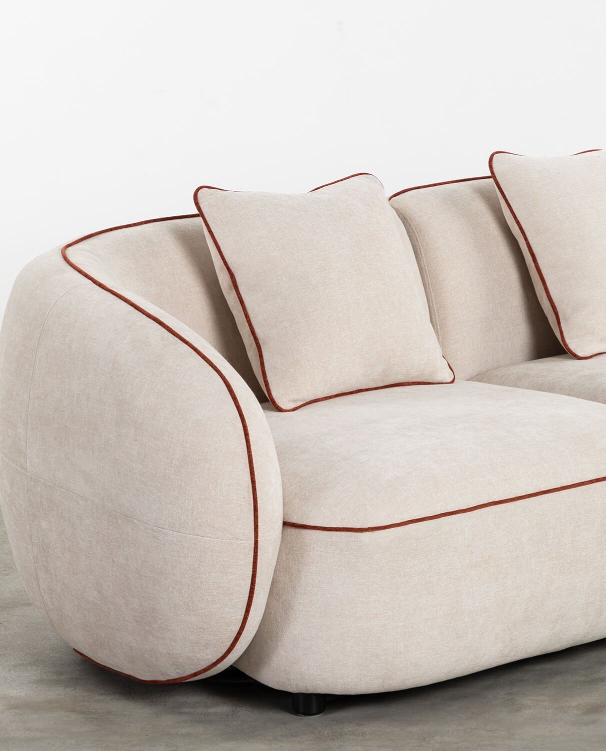 Canapé D'Angle Modulable 2 Pièces avec Fauteuil en Tissu Ilham, image de la gelerie 2