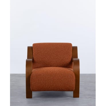 Fauteuil en Bois et Tissu Curved