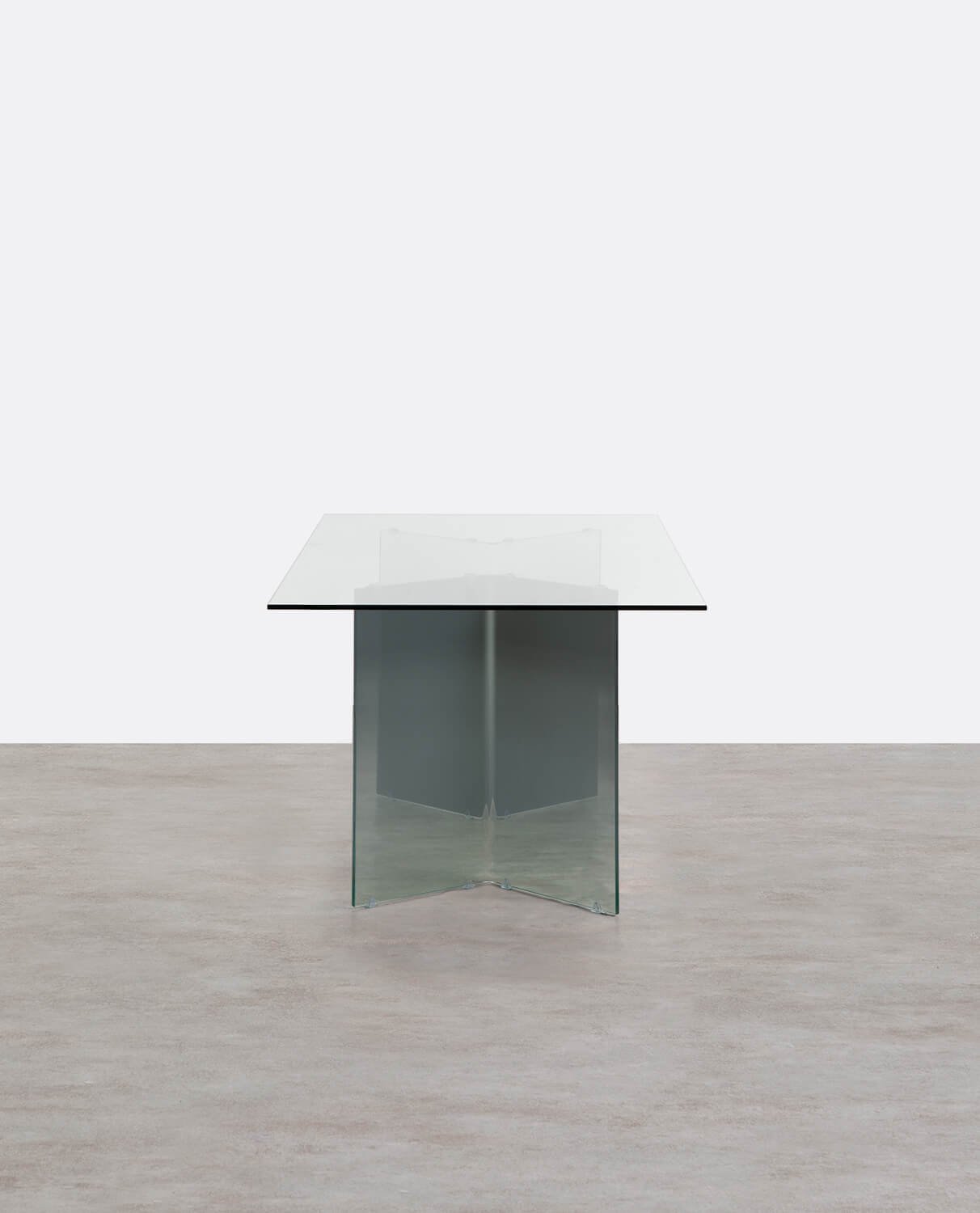 Table de Salle à Manger Rectangulaire en Verre Trempé (210X100 cm) Draua, image de la gelerie 2