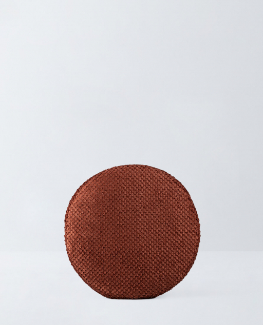 Coussin Rond en Tissu (Ø45 cm) Pompons
