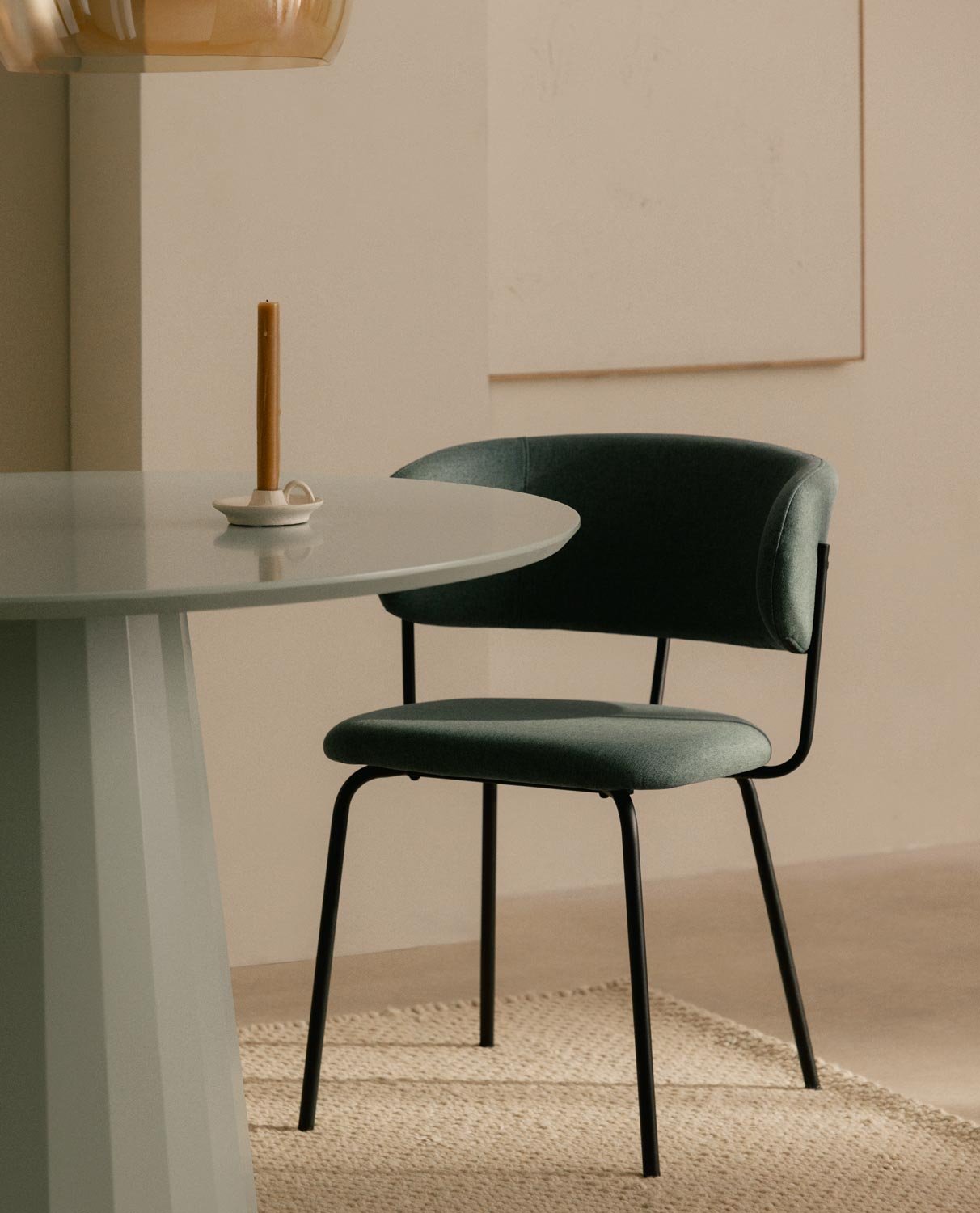 Chaise de Salle à Manger en Tissu et Métal Bonse, image de la gelerie 2