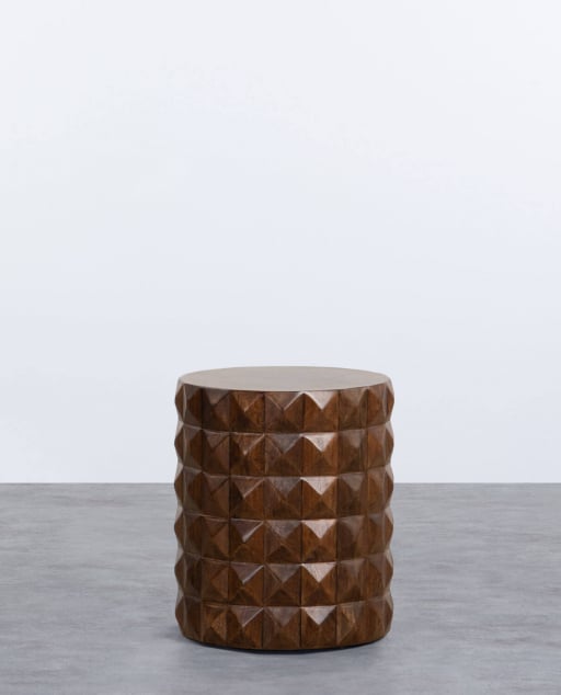 Table d'Appoint Ronde en Manguier (Ø37 cm) Vilna