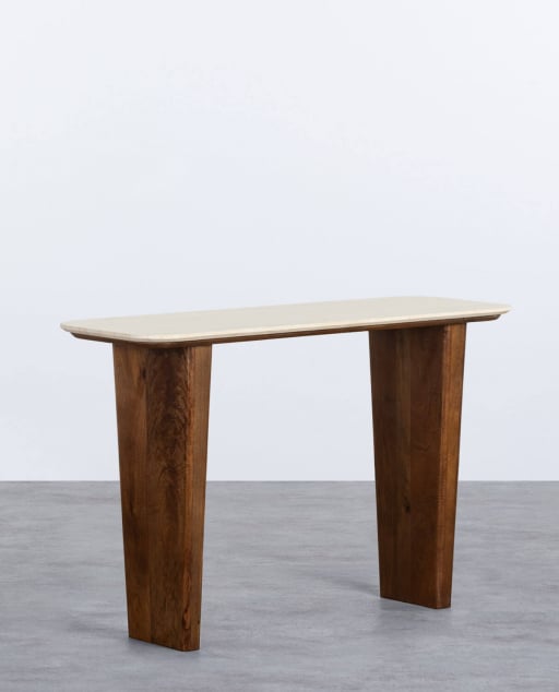 Console Égyptienne en Marbre et Manguier (119,5x40 cm) Amatis