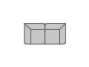 Canapé de Jardin Modulable 2 Ppièces d'Angle en Tissu Lagos