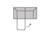Canapé de Jardin Modulable 2 Pièces d'Angle avec Pouf en Tissu Lagos