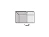 Canapé de Jardin Modulable 2 Pièces d'Angle et Fauteuil en Tissu Lagos