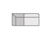 Canapé de Jardin Modulable 2 Pièces d'Angle et 2 Places en Tissu Lagos