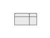 Canapé de Jardin Modulable 2 Pièces Canapé 2 Places et Fauteuil en Tissu Lagos