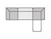 Canapé de Jardin Modulable 3 Pièces avec 2 Coins et Canapé 2 Places avec Pouf en Tissu Lagos