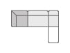 Canapé d'Angle Modulable 3 Pièces avec Canapé 2 Places et Fauteuil avec Pouf en Tissu Lagos